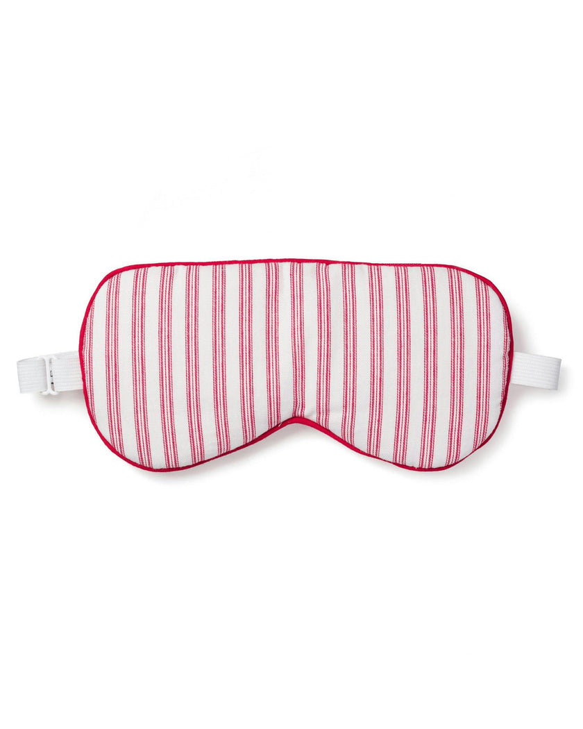 Adult's Twill Sleep Mask in Antique Red Ticking