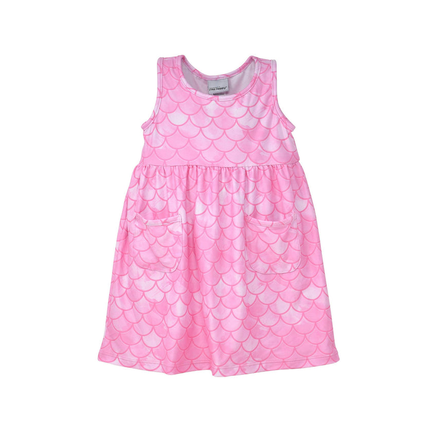 UPF 50+ Dahlia Sleeveless Tee Dress w/ Pockets