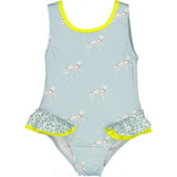Posh Dalmatian One-Piece Swimsuit, Yellow