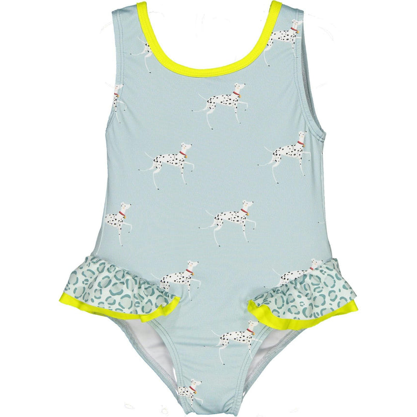 Posh Dalmatian One-Piece Swimsuit, Yellow