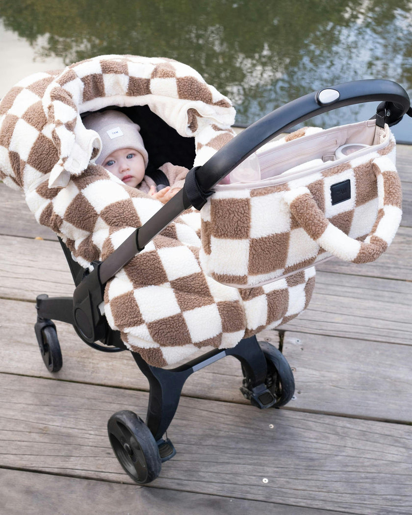 Romy Stroller Organizer - Checker Berber