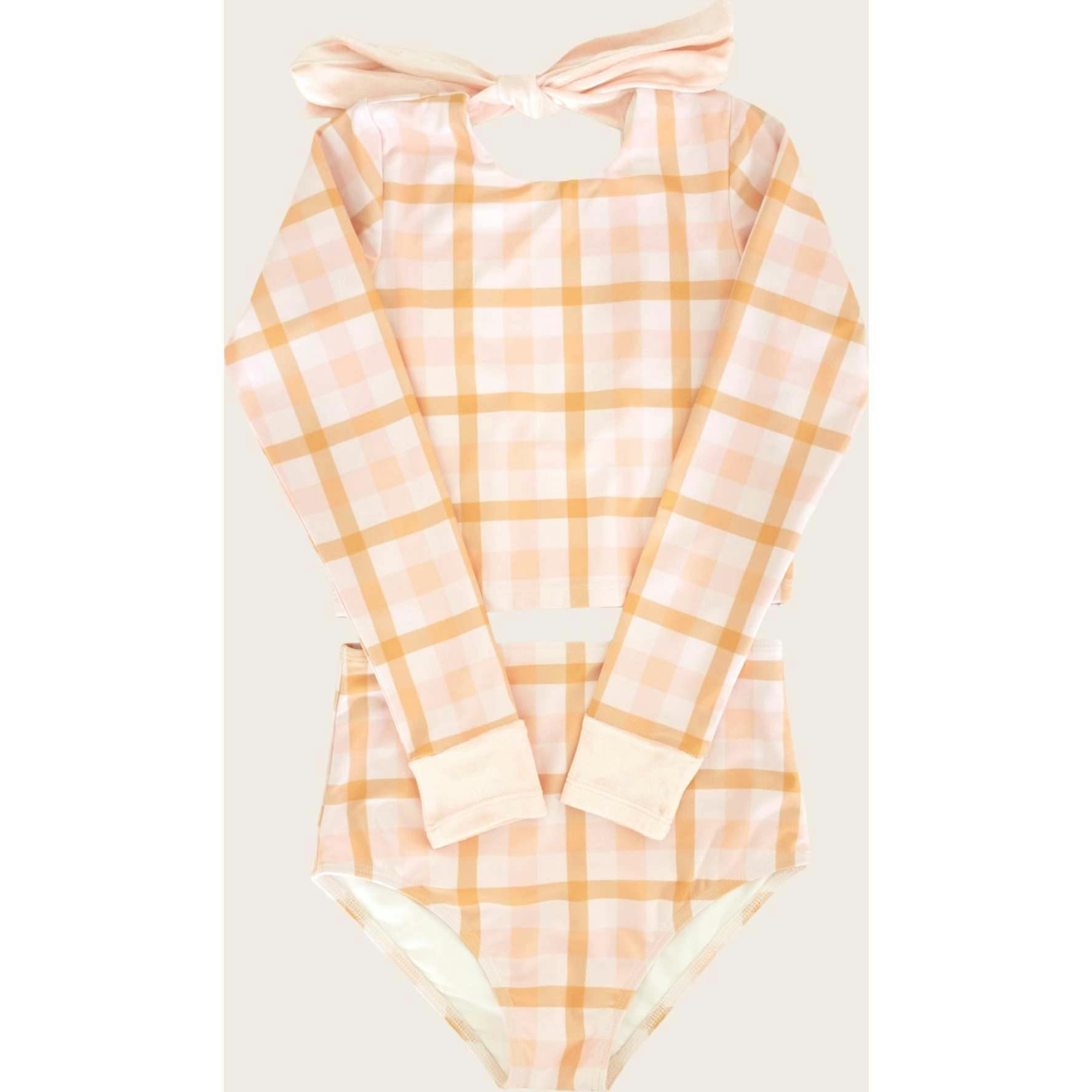 Sunkissed Plaid Two Piece Long Sleeve