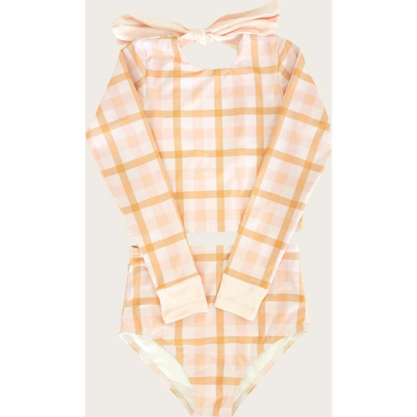 Sunkissed Plaid Two Piece Long Sleeve