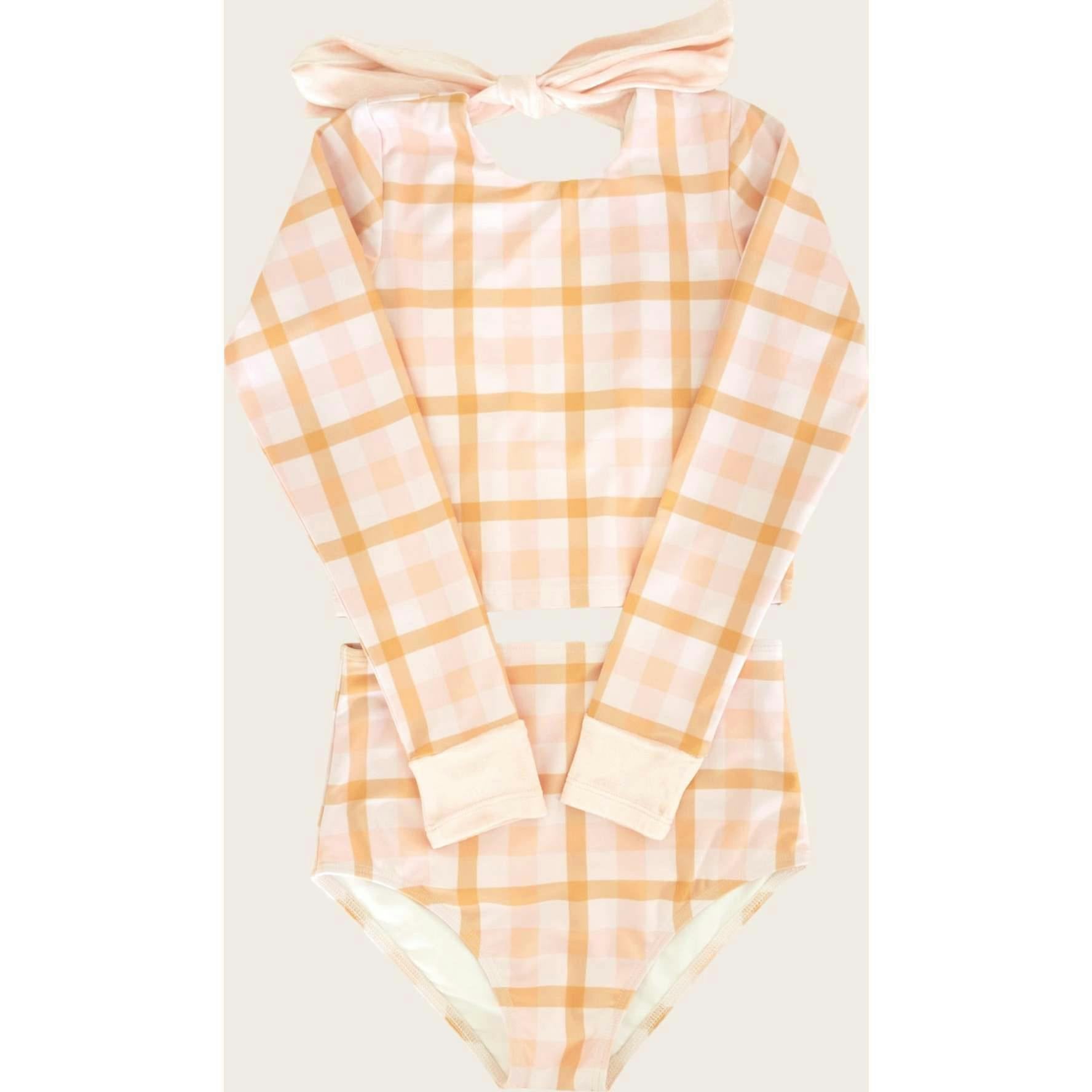 Sunkissed Plaid Two Piece Long Sleeve