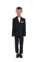 Black Twill Peak Lapel Blazer