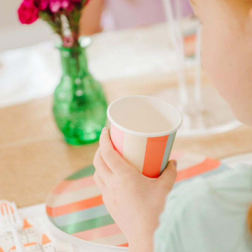 Striped Paper Cups (x 12) - Striped Collection