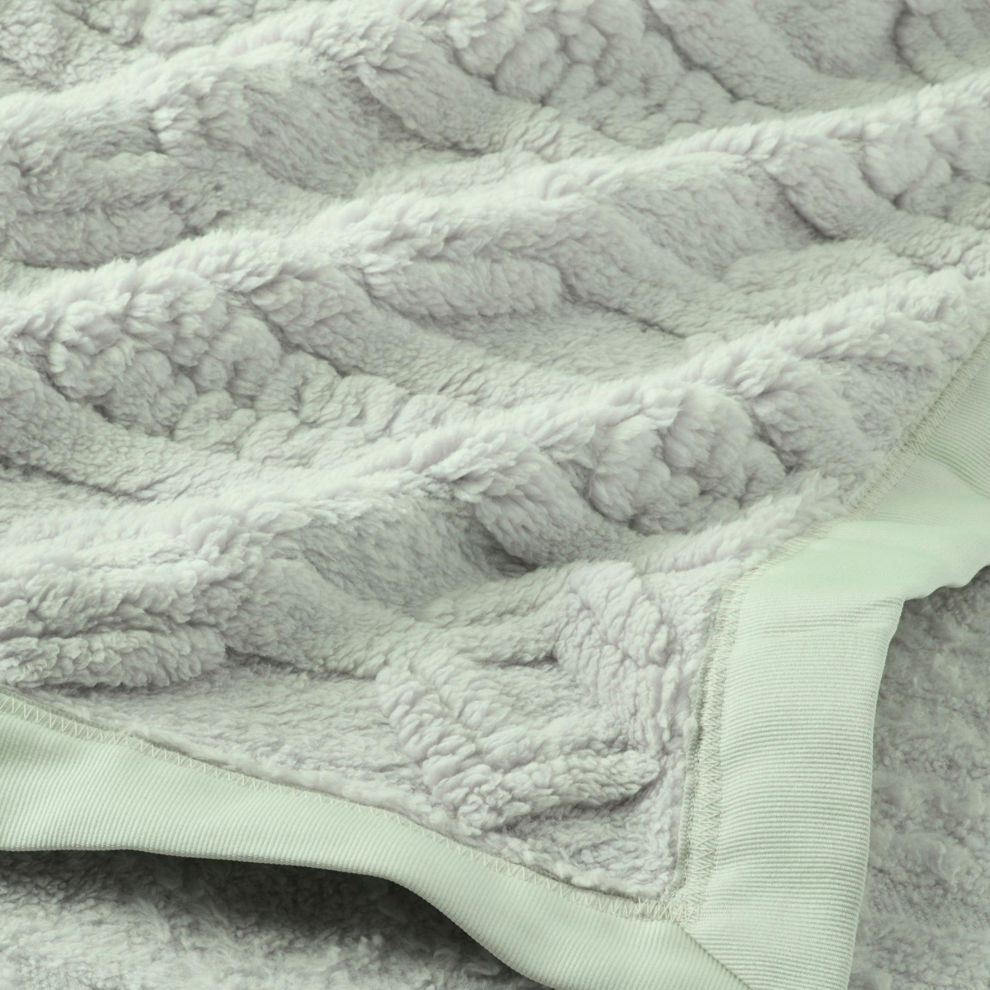 PRESLEY Ultra Luxe Plush Textured Fleece Baby Stroller Blanket