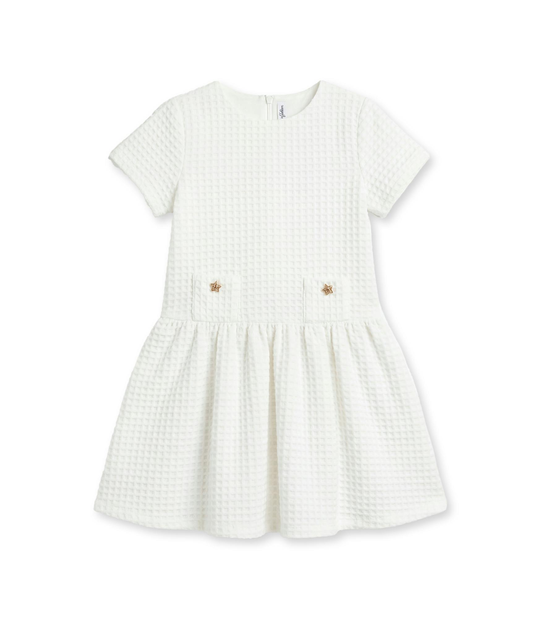 Filly Girl Dress, White Chenille