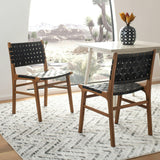 Taika Woven Leather Accent Chair