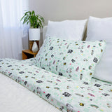 Minecraft Sleep Repeat Bamboo Twin Sheet Set