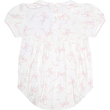 Charming Bows Print Smocked Bubble