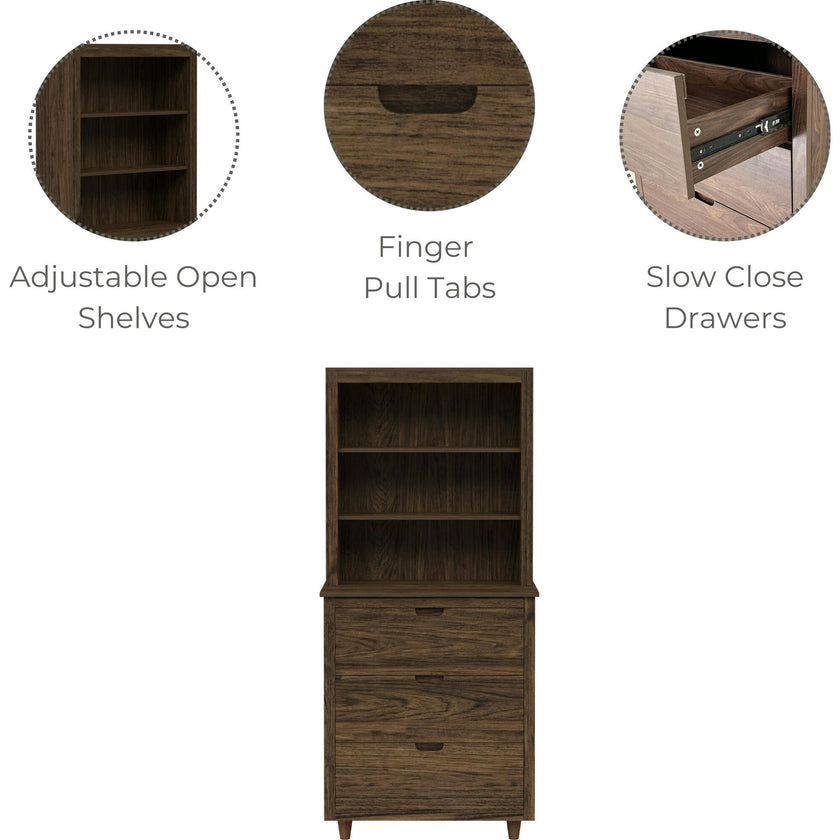 Teamson Home Ellery Freestanding Hutch Cabinet