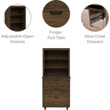 Teamson Home Ellery Freestanding Hutch Cabinet