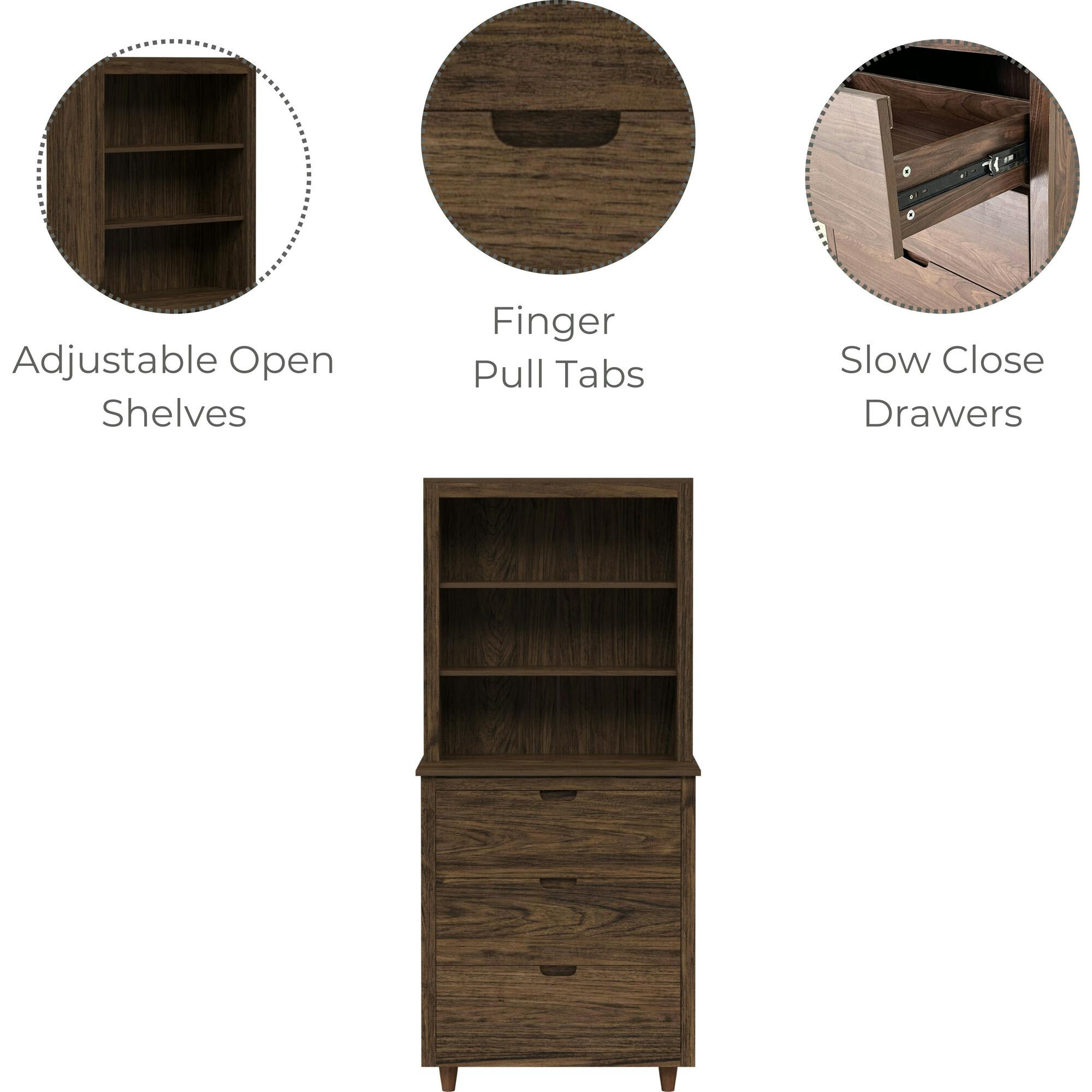Teamson Home Ellery Freestanding Hutch Cabinet