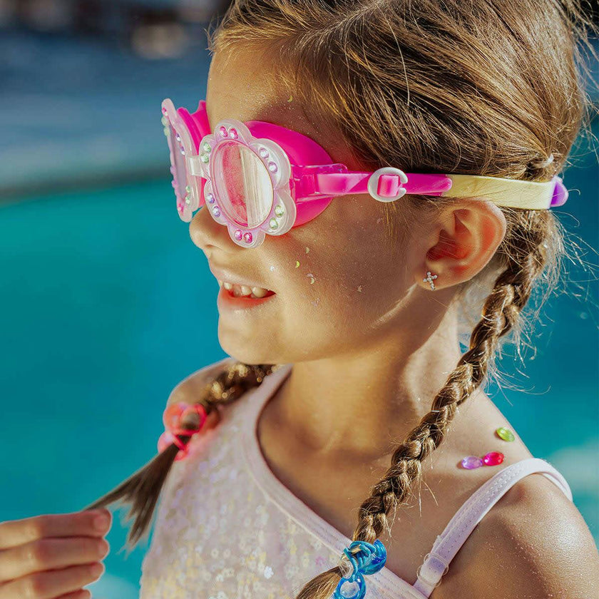 Purple Petunia Flower Youth Swim Goggle
