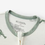 Mint Lobster Luxe Stretch Zipper Footed Romper