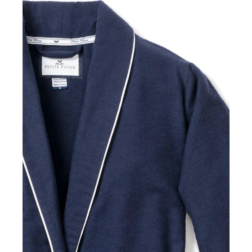 Men's Pima Robe in Navy