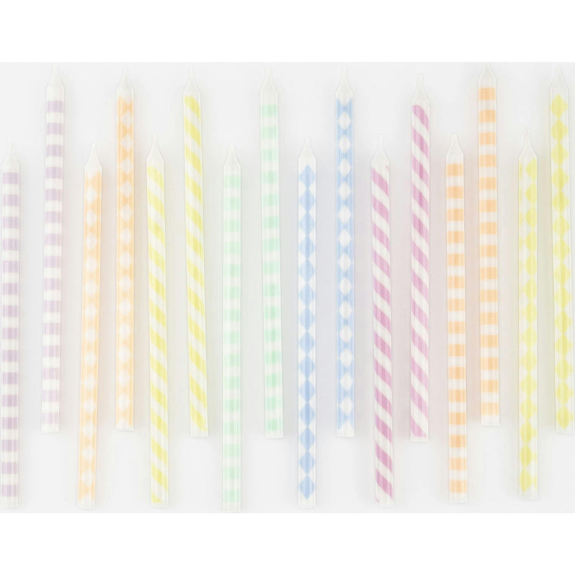 Pastel Patterned Candles