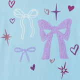 Tie Front Tee & Tutu Skirt | Blue Ombre