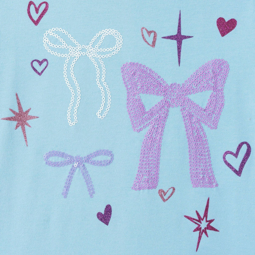 Tie Front Tee & Tutu Skirt | Blue Ombre