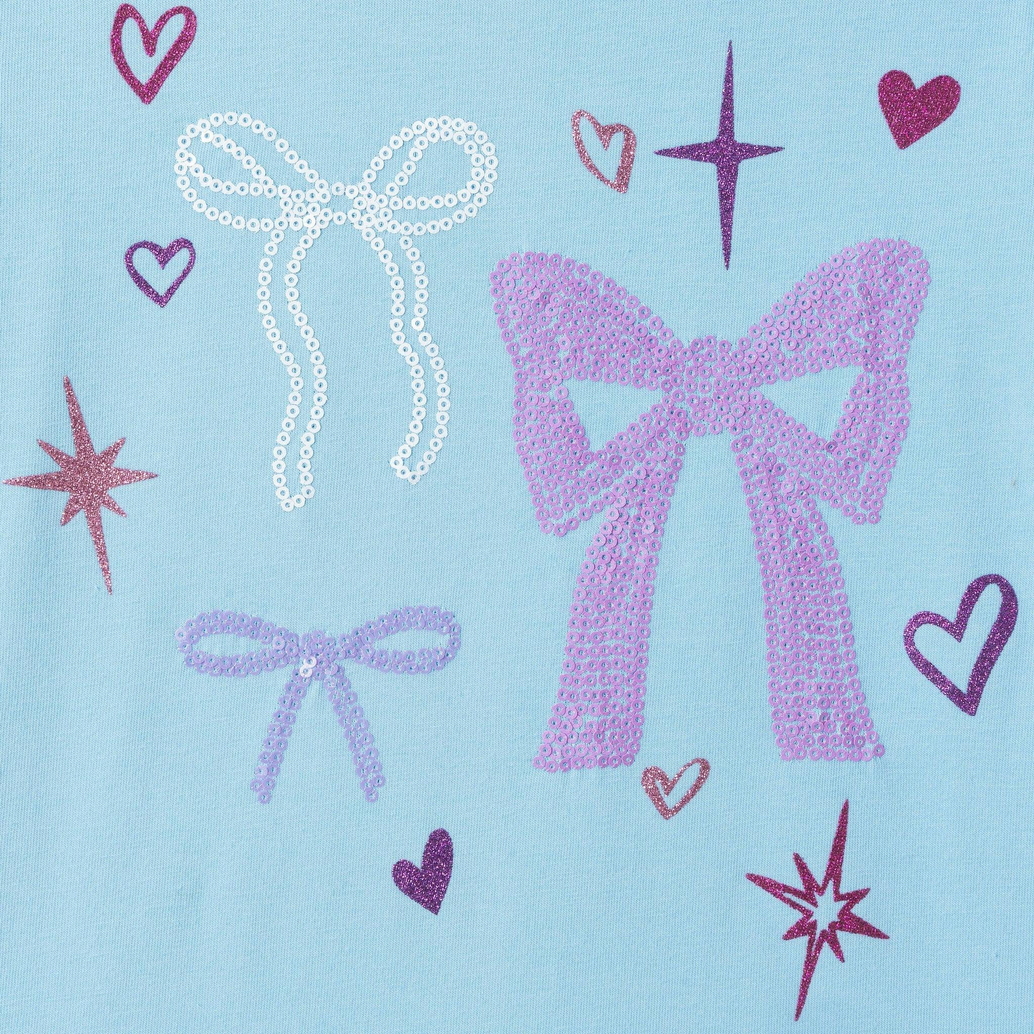 Tie Front Tee & Tutu Skirt | Blue Ombre