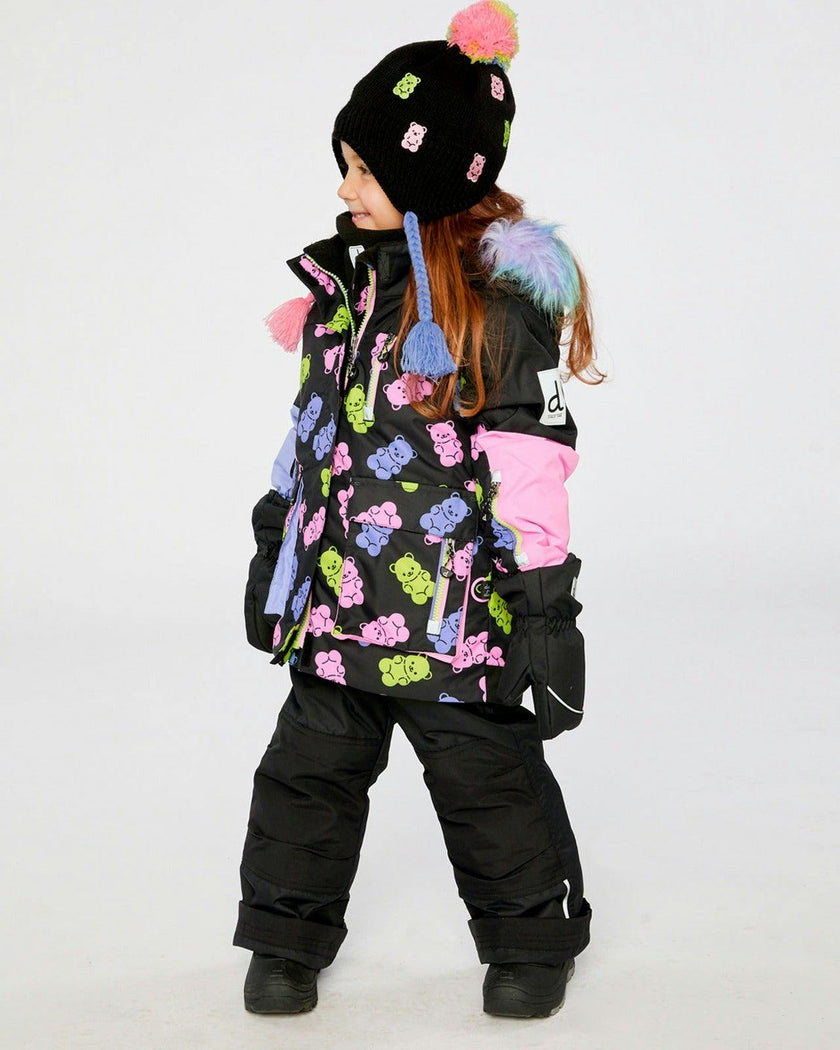 Two Piece Play Snowsuit Black Gummy Bear Print