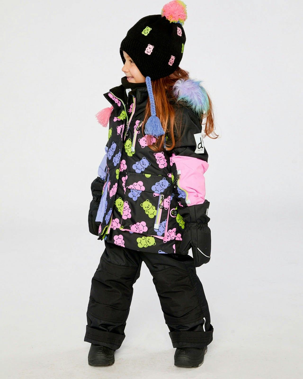 Two Piece Play Snowsuit Black Gummy Bear Print
