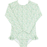 Girls Sea Marsh Floral Rashguard One Piece