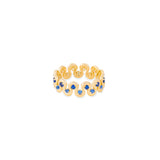Found Squiggle Ring - Blue Sapphire