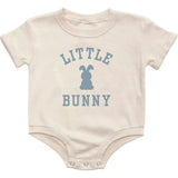Little Steel Blue Easter Short Sleeve Romper