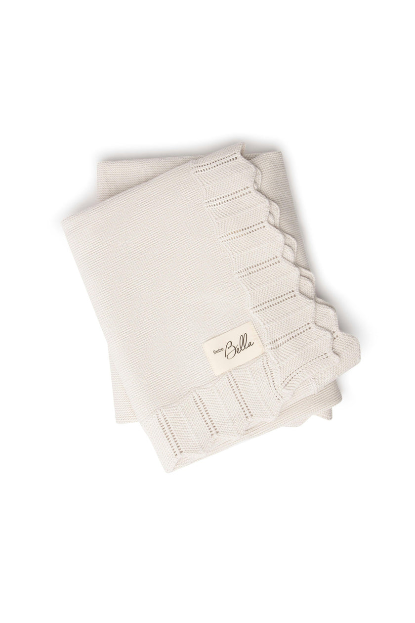 Pointelle Edge Viscose Knit Blanket