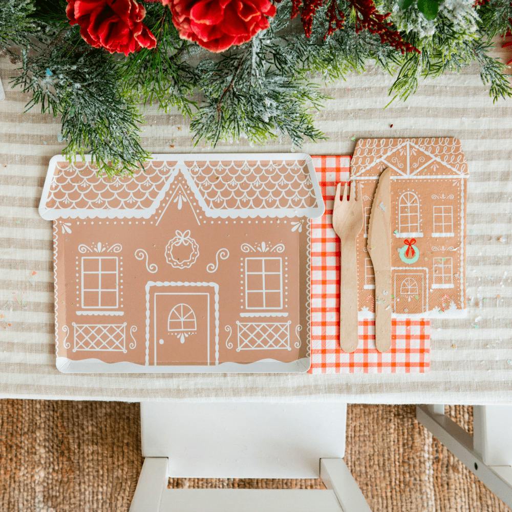 Baking Spirits Bright Tall Gingerbread House Guest Napkins
