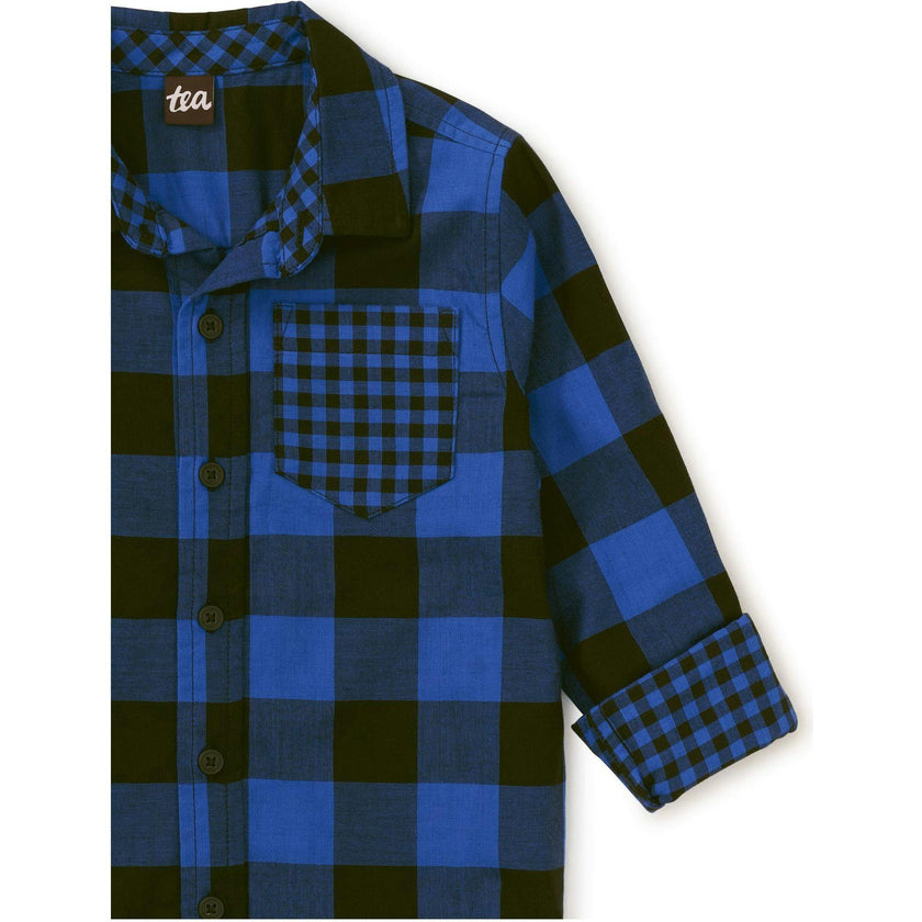 Double Weave Plaid Button Up, Multi
