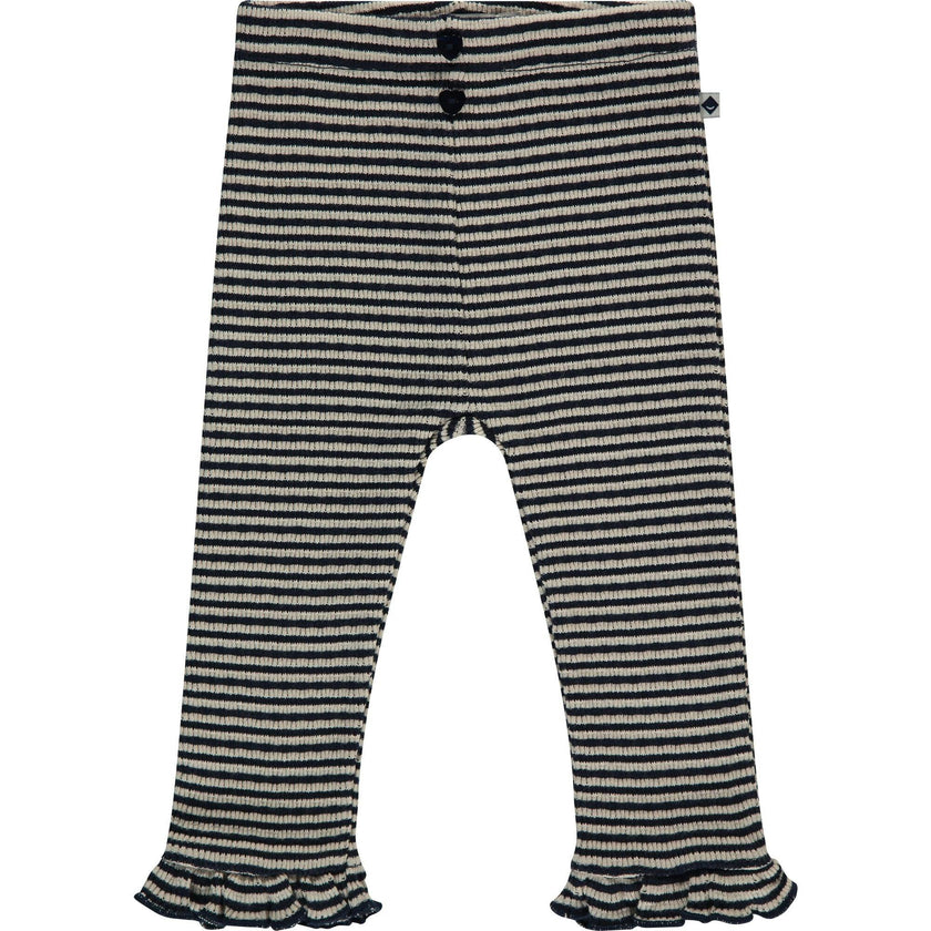 Striped Ruffle Leggings