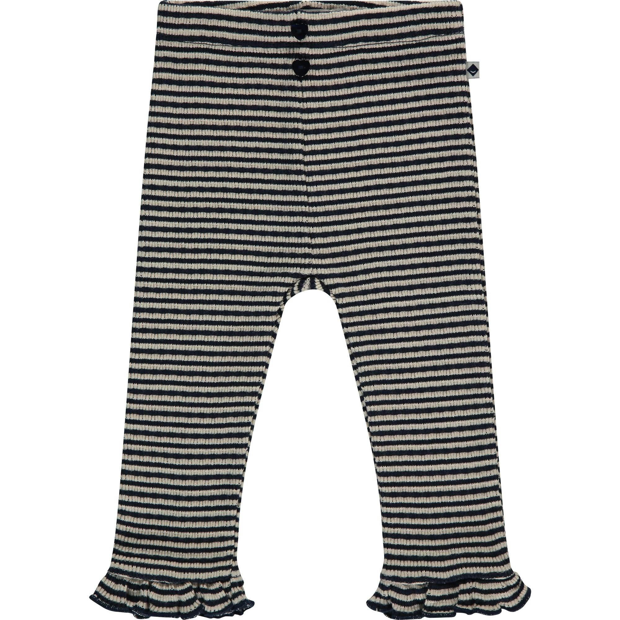Striped Ruffle Leggings