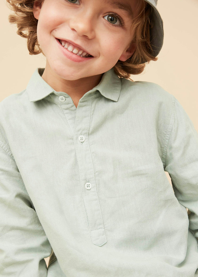 Linen Cotton Kaftan Shirt