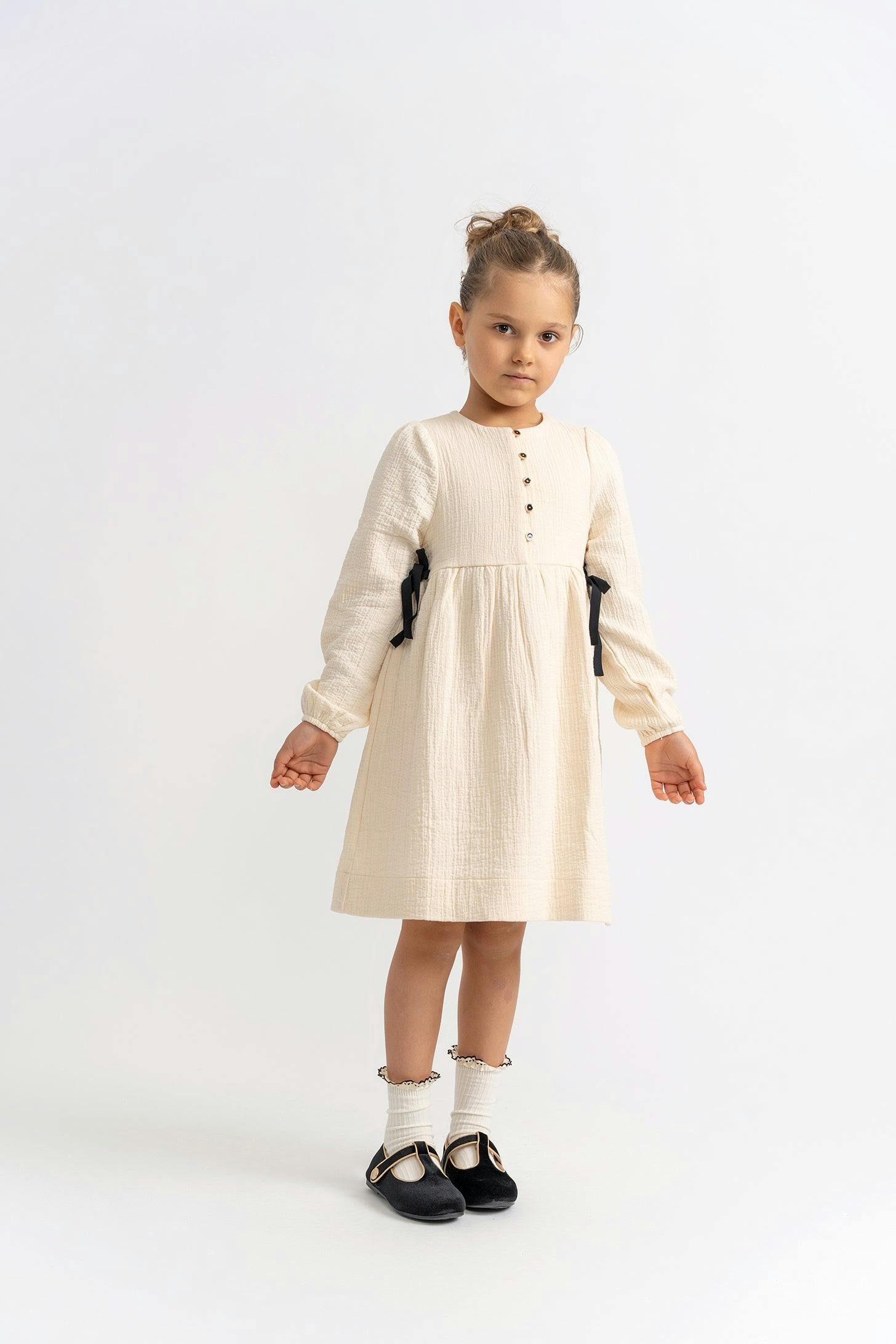 Woven Ribbon Dress Black