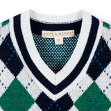 Organic Argyle Sweater Vest