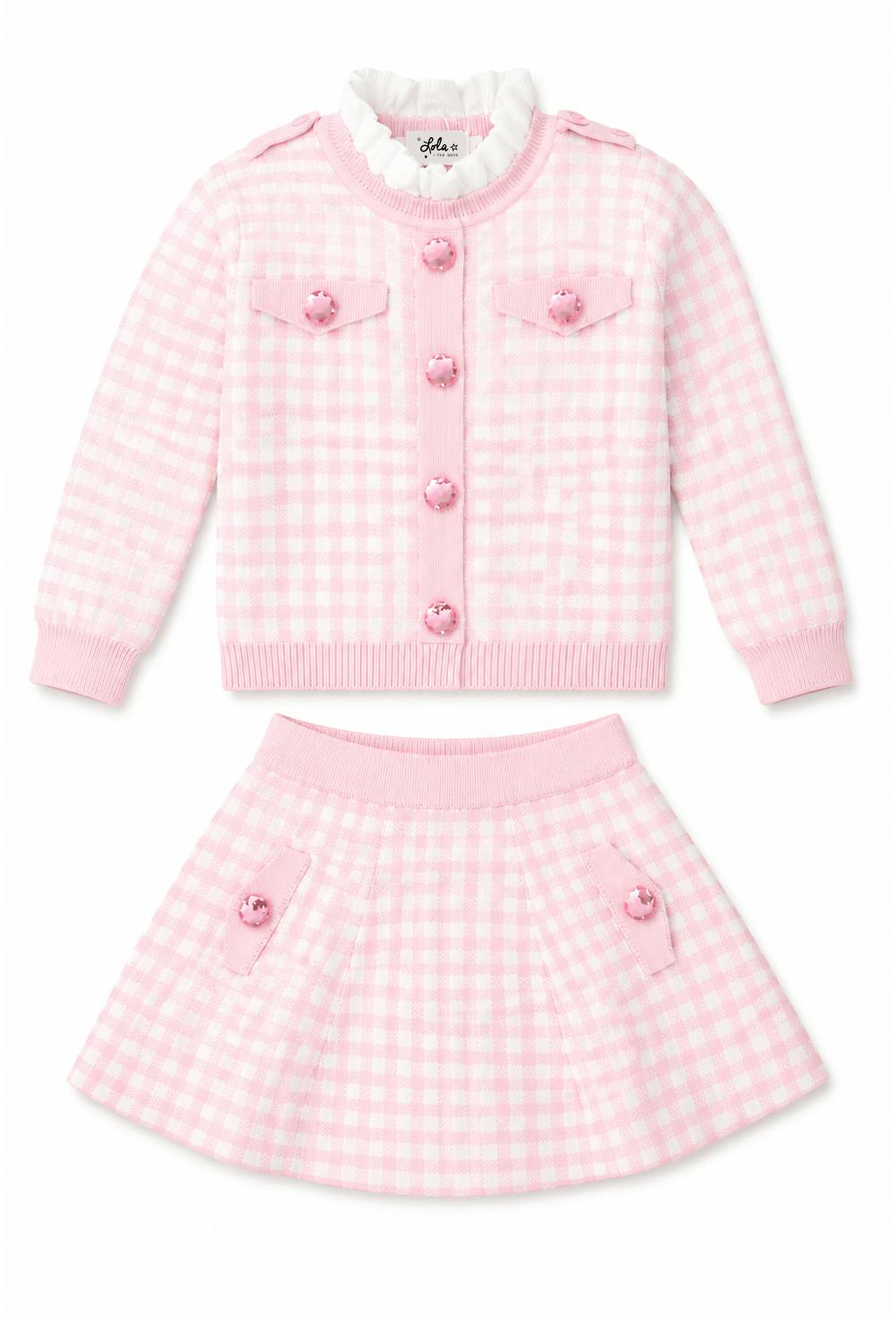 Gingham Gem Sweater Set