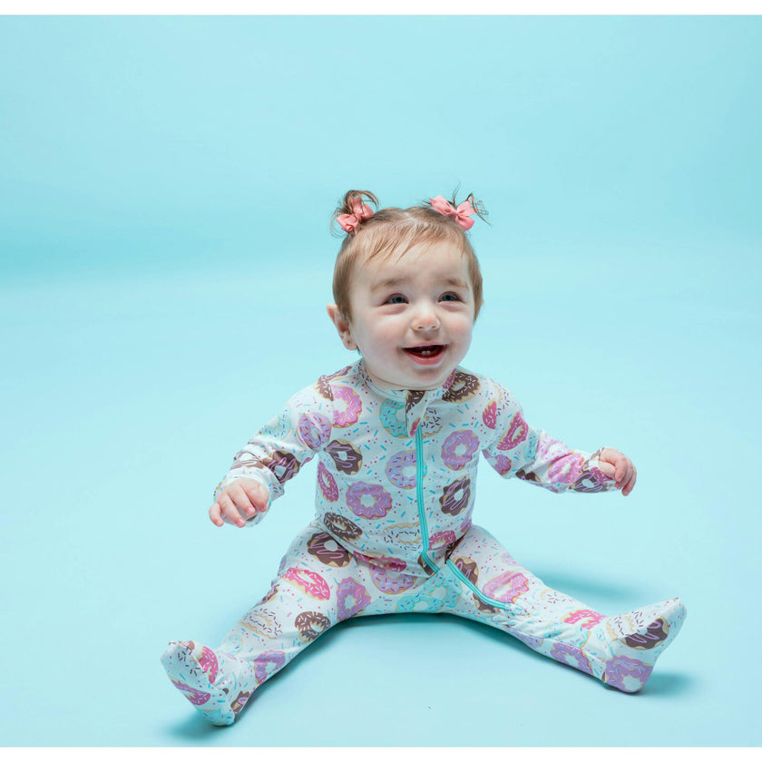Zipped Long Sleeve Footed Onesie