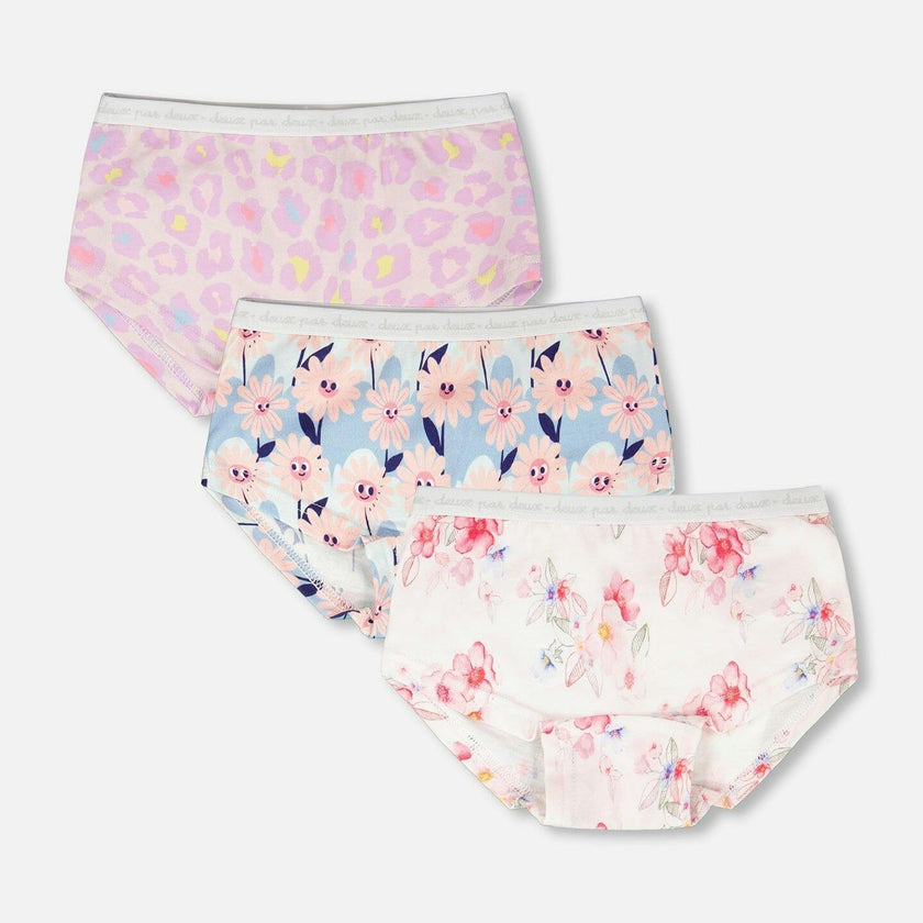Printed Boyshort Panties (Pack Of 3) In Organic Cotton