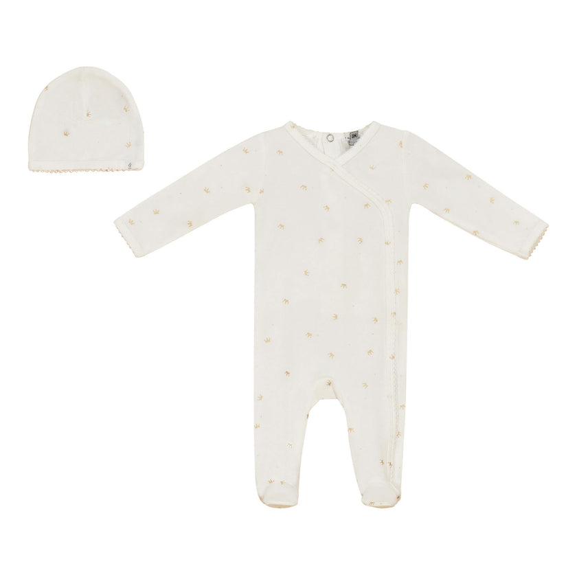 Crown Print Onesie Set
