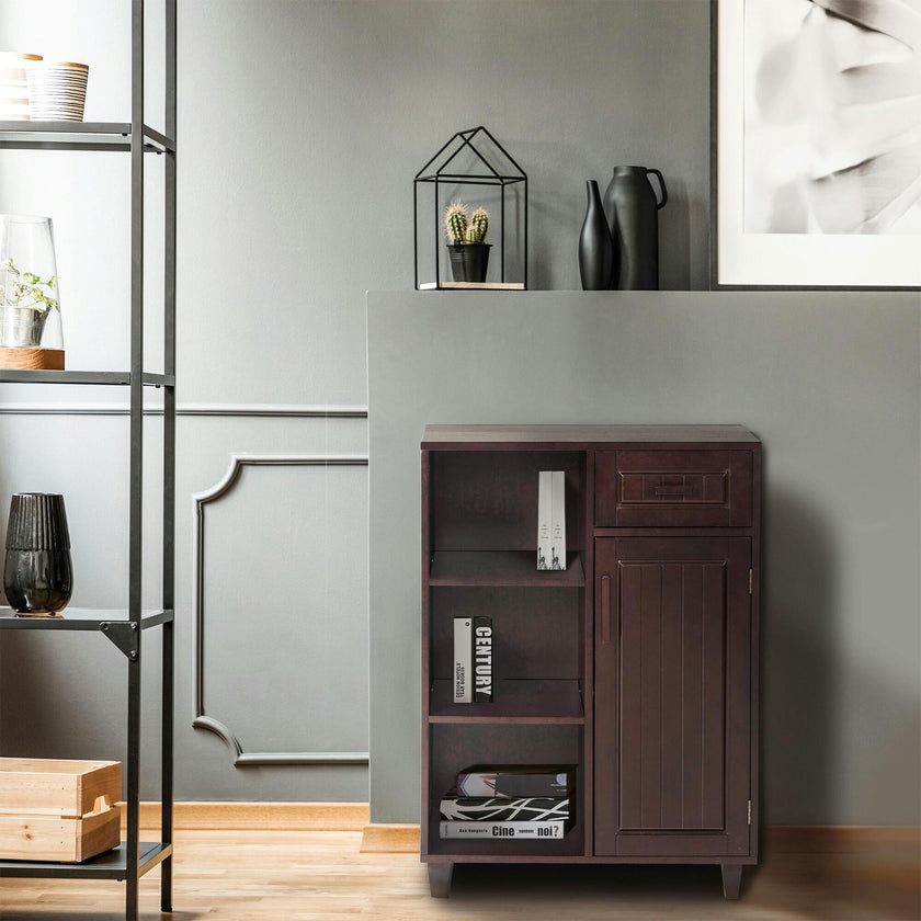 Catalina Wooden Floor Cabinet with Storage Drawer