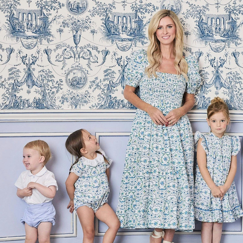 Nicky Hilton x La Coqueta Blue Stripe Chasen Baby Boy Set