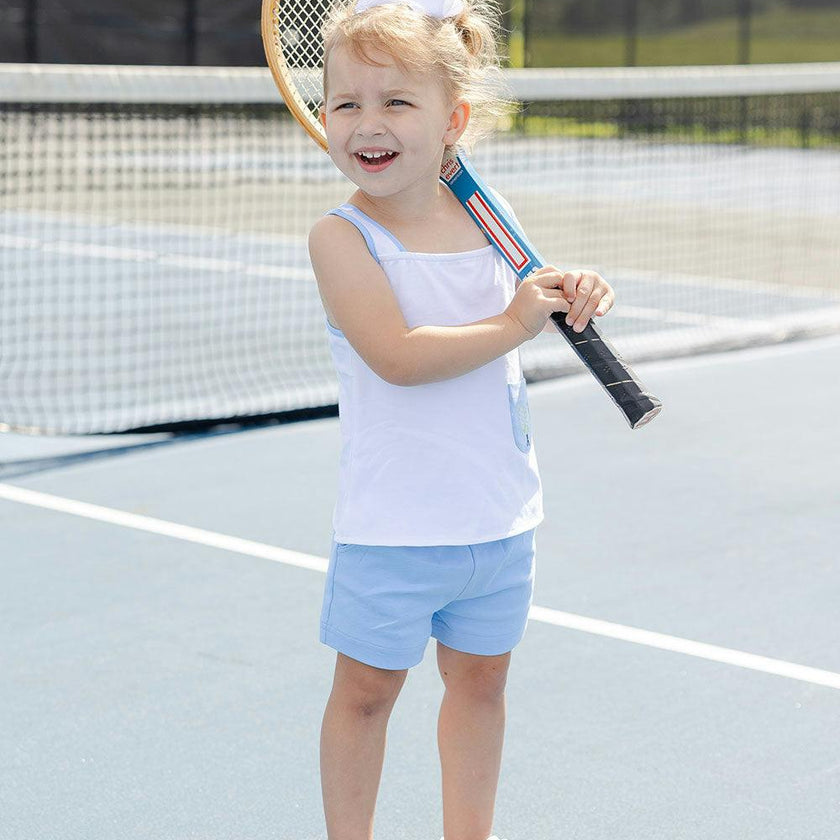 Knit Short Set With Tennis Rackets
