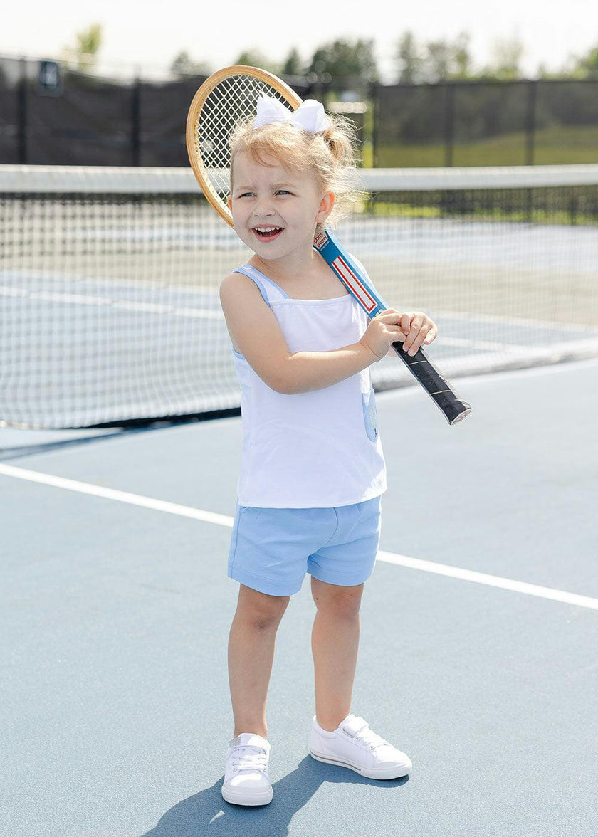 Knit Short Set With Tennis Rackets