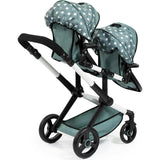 Bayer Design Dolls: Pram Xeo Twin - Green & White Stars