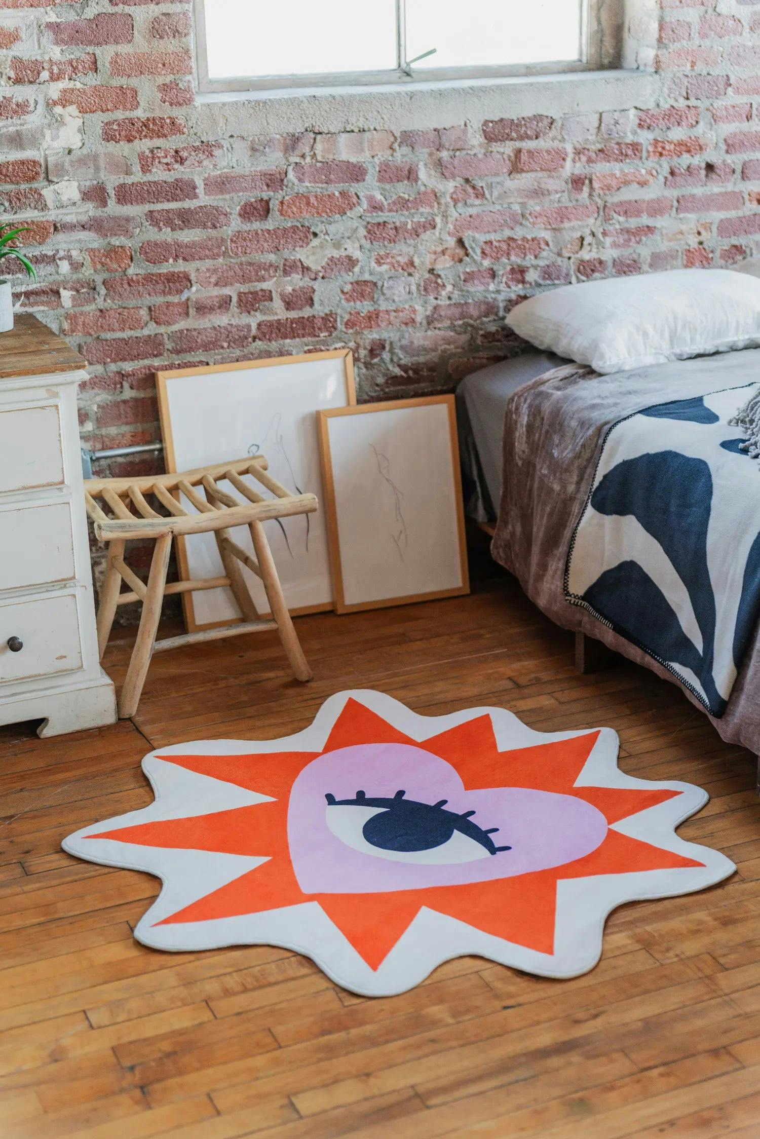 Heart Eye Rug by Megan Roy