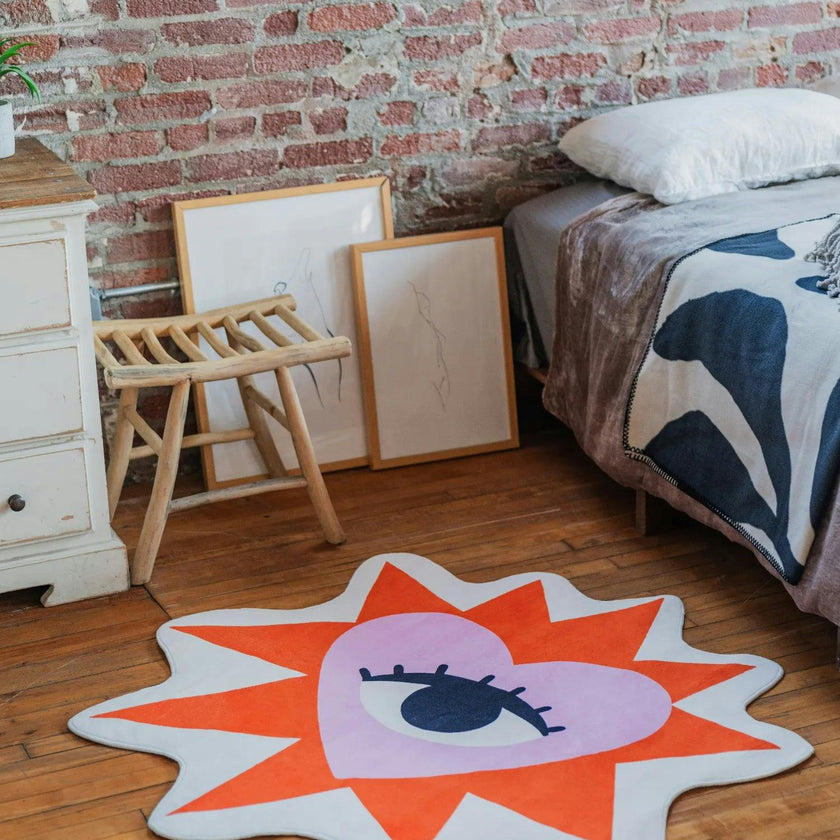 Heart Eye Rug by Megan Roy