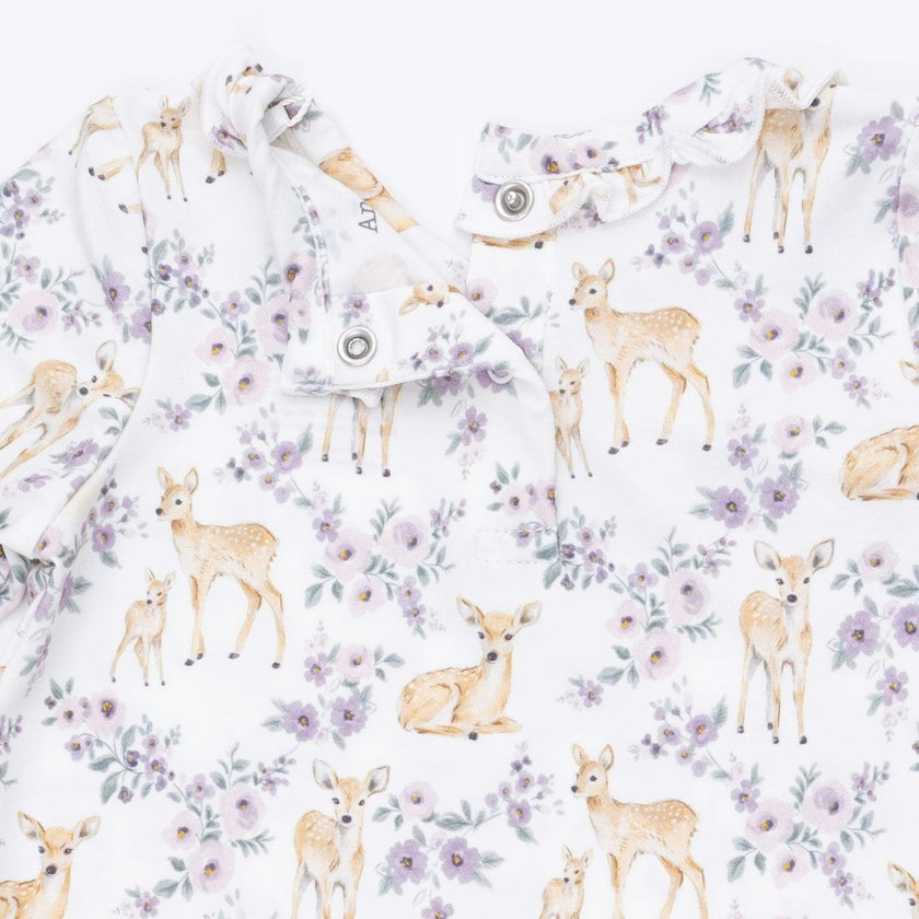 Floral Deer - Kimono Gown and Knot Headband